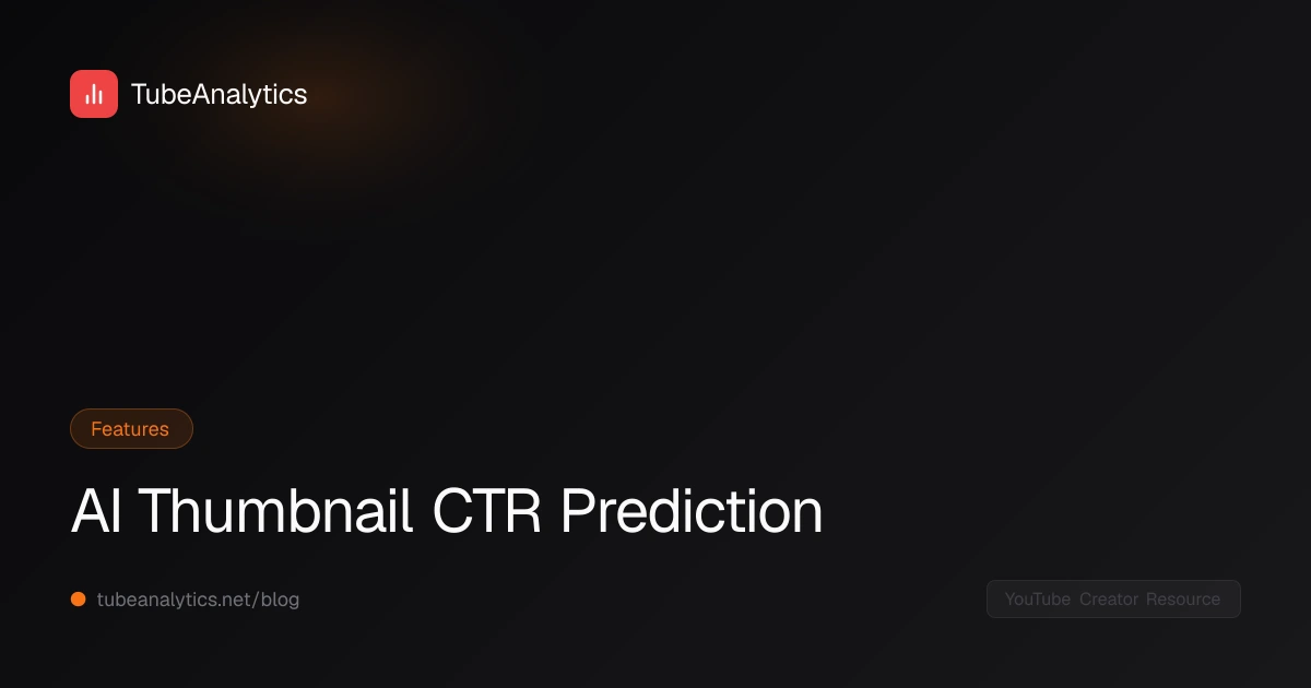 AI Thumbnail CTR Prediction