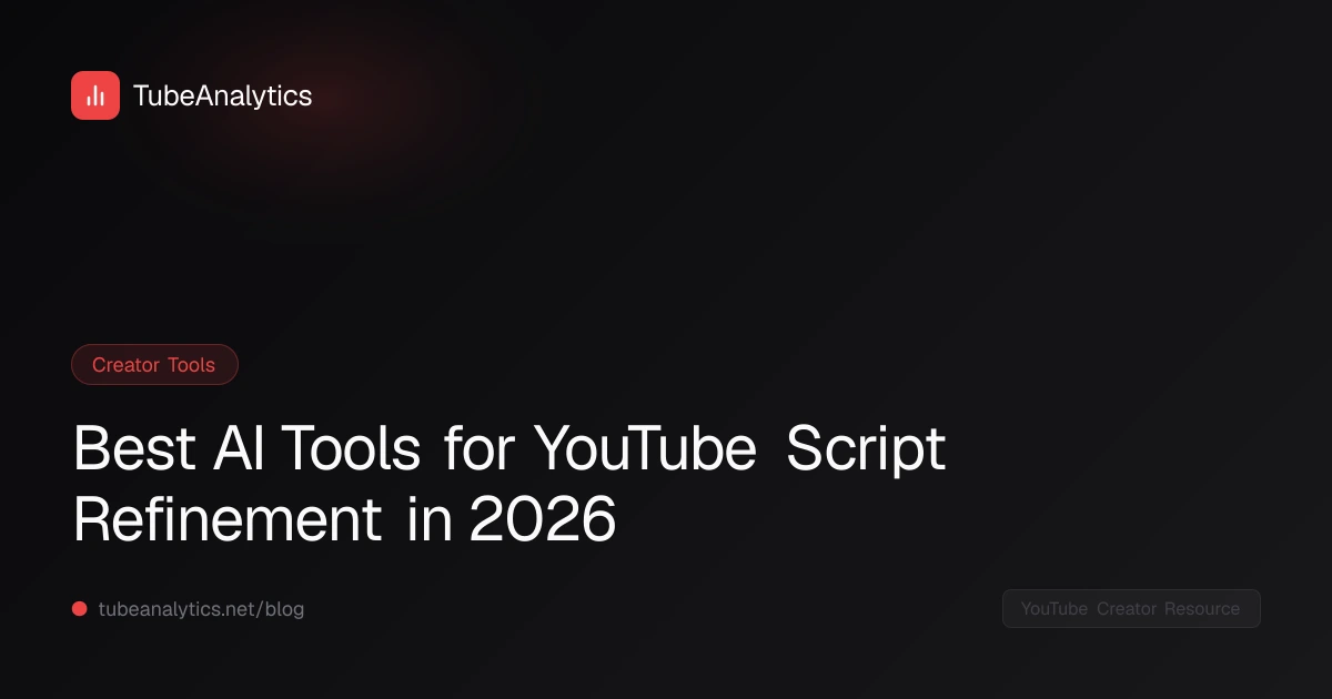 Best AI Tools for YouTube Script Refinement in 2026