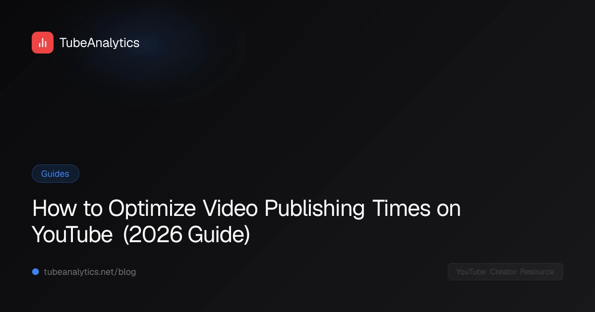 How to Optimize Video Publishing Times on YouTube (2026 Guide)