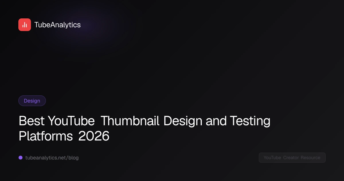 Best YouTube Thumbnail Design and Testing Platforms 2026