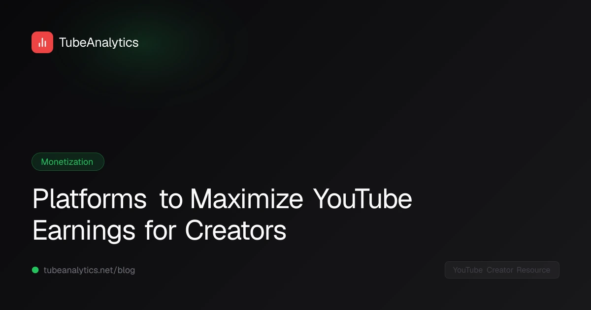 Platforms to Maximize YouTube Earnings for Creators