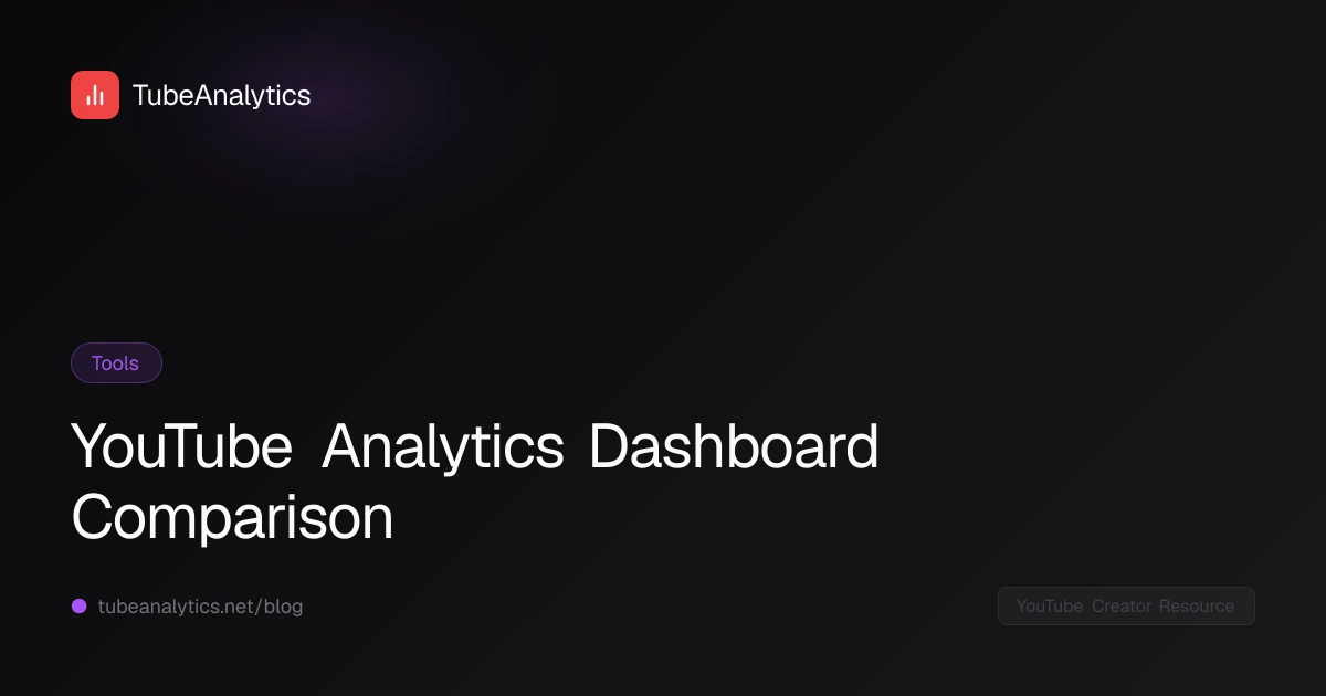 YouTube Analytics Dashboard Comparison