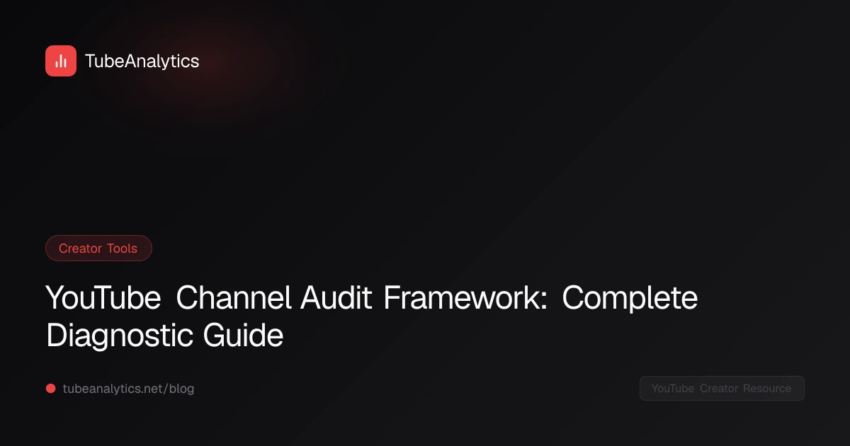 YouTube Channel Audit Framework: Complete Diagnostic Guide